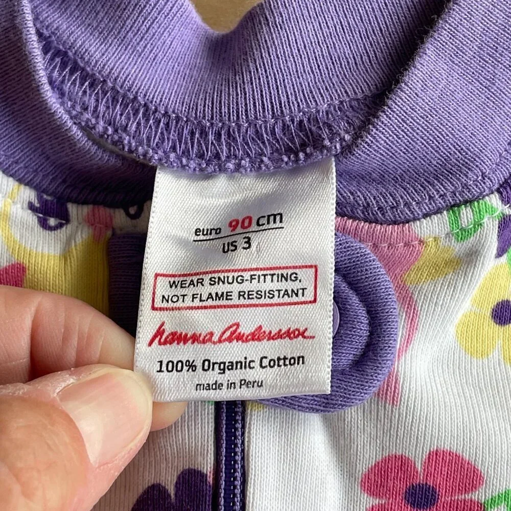 Hanna Andersson Organic Cotton Baby Zip Zipper Sleeper, Multi Owls‎ - Size 3